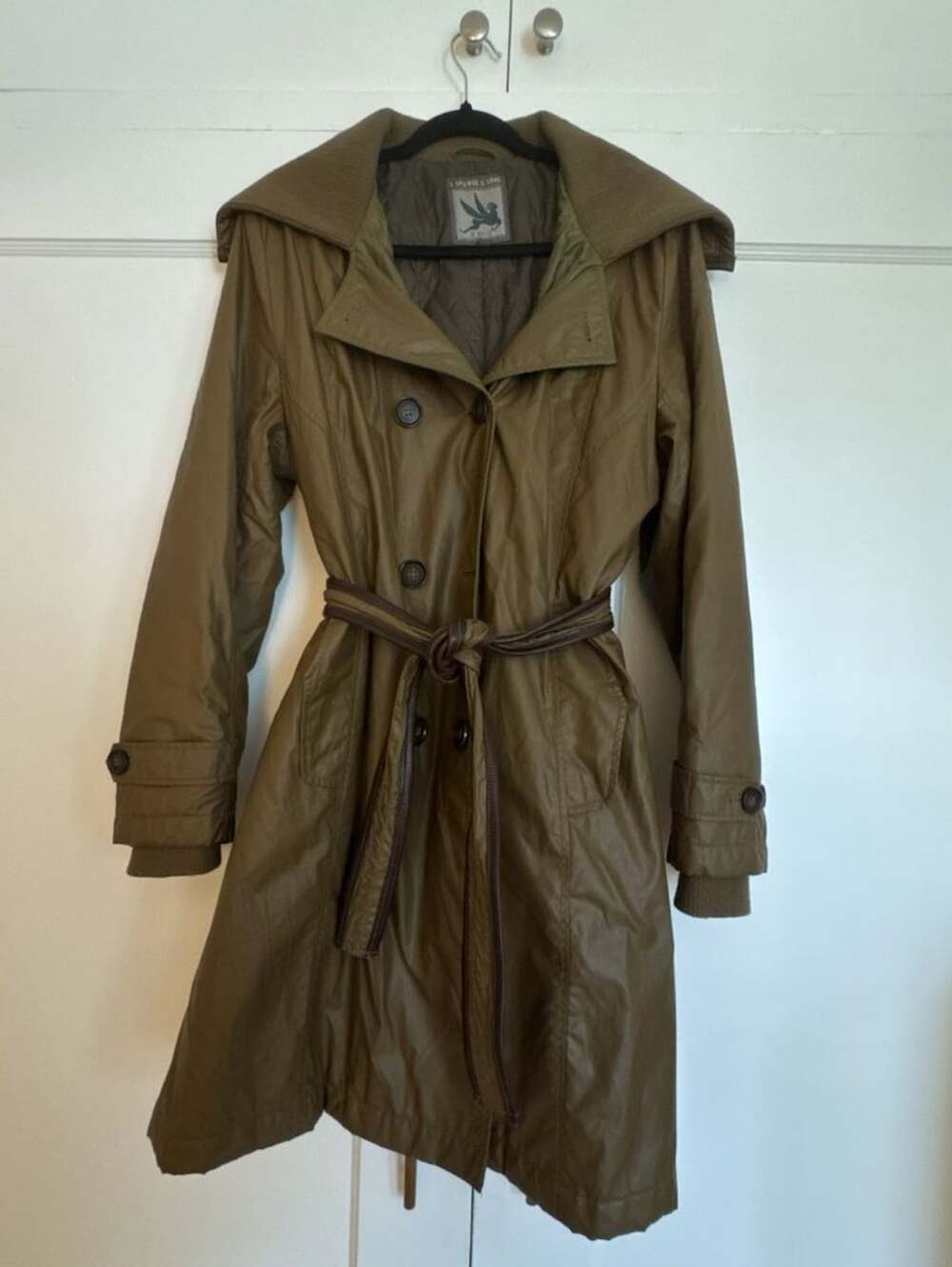 Vintage I. Spiewak & Sons XL Olive Green Trench Coat | Military Utility Workwear